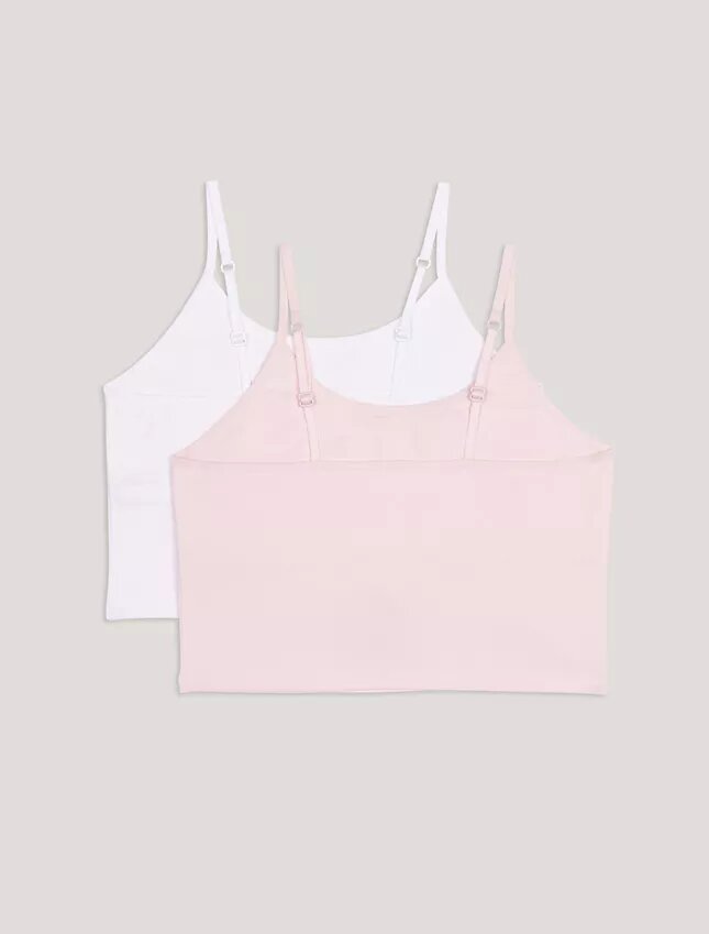 2er-Pack Camisole mit integrierten Trägern für Mädchen 2er-Pack Camisole mit integrierten Trägern für Mädchen
