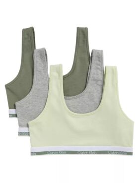 3er-Pack Bralettes aus Cotton Stretch für Mädchen