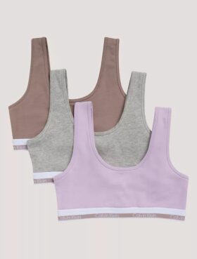 3er-Pack Bralettes aus Cotton Stretch für Mädchen