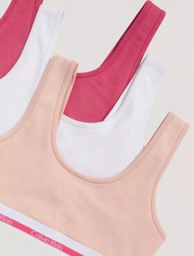 3er-Pack Bralettes aus Cotton Stretch für Mädchen