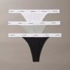 3er-Pack Cotton Stretch-Ripp-Thong aus Baumwolle