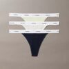 3er-Pack Cotton Stretch-Ripp-Thong aus Baumwolle