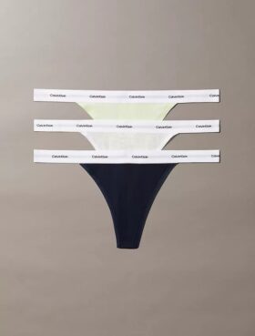 3er-Pack Cotton Stretch-Ripp-Thong aus Baumwolle