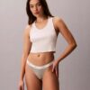 3er-Pack Cotton Stretch-Ripp-Thong aus Baumwolle