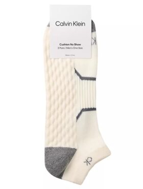 3er-Pack gepolsterte No-Show-Socken aus gekämmter Baumwolle