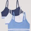 3er-Pack kurze Bralettes aus Cotton Stretch für Mädchen 3er-Pack kurze Bralettes aus Cotton Stretch für Mädchen