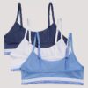 3er-Pack kurze Bralettes aus Cotton Stretch für Mädchen 3er-Pack kurze Bralettes aus Cotton Stretch für Mädchen