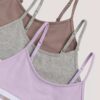 3er-Pack kurze Bralettes aus Cotton Stretch für Mädchen 3er-Pack kurze Bralettes aus Cotton Stretch für Mädchen