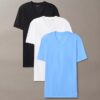 3er-Pack Slim-Fit-T-Shirts mit V-Ausschnitt aus Cotton Stretch-Mischung