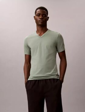 3er-Pack Slim-Fit-T-Shirts mit V-Ausschnitt aus Cotton Stretch-Mischung