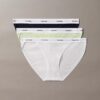3er-Pack String-Bikini aus Cotton Stretch-Rippstoff 3er-Pack String-Bikini aus Cotton Stretch-Rippstoff