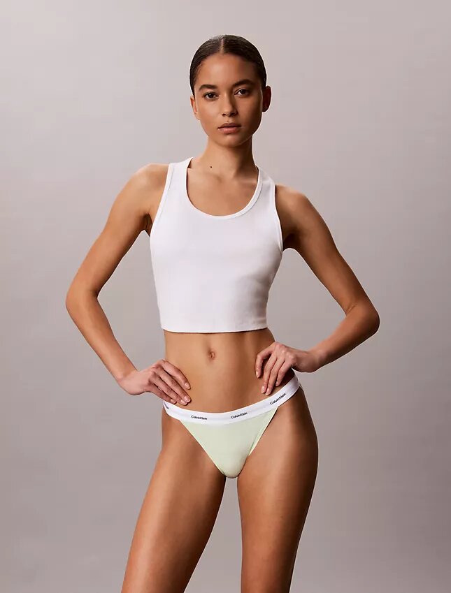 3er-Pack String-Bikini aus Cotton Stretch-Rippstoff 3er-Pack String-Bikini aus Cotton Stretch-Rippstoff