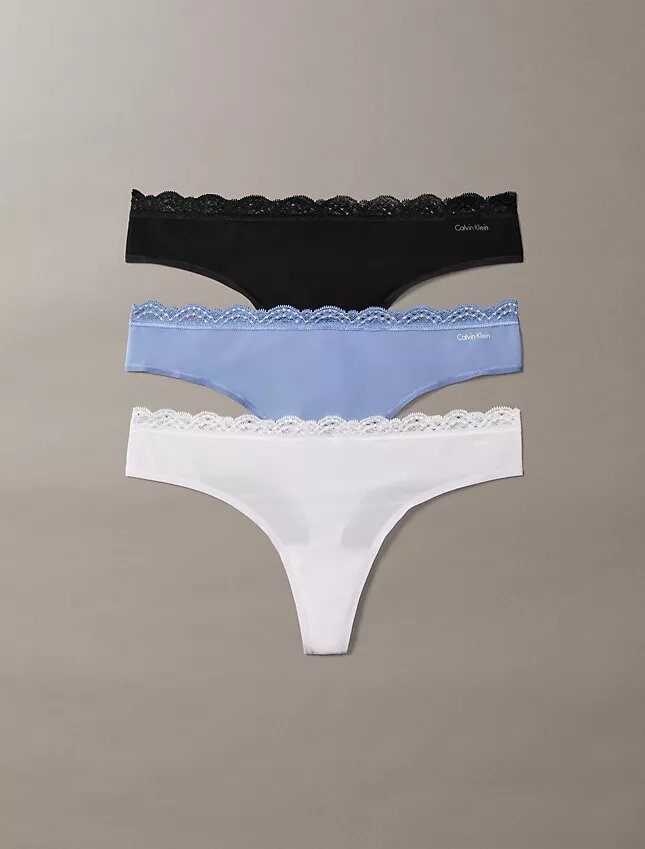 3er-Pack Thong aus Stretch-Microfiber mit Spitze 3er-Pack Thong aus Stretch-Microfiber mit Spitze