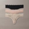 3er-Pack Thong aus Stretch-Microfiber mit Spitze 3er-Pack Thong aus Stretch-Microfiber mit Spitze