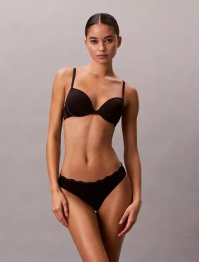 3er-Pack Thong aus Stretch-Microfiber mit Spitze