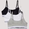 3er-Pack Unlined, kurze Bralettes aus Cotton Stretch für Mädchen 3er-Pack Unlined, kurze Bralettes aus Cotton Stretch für Mädchen