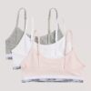 3er-Pack Unlined, kurze Bralettes aus Cotton Stretch für Mädchen 3er-Pack Unlined, kurze Bralettes aus Cotton Stretch für Mädchen