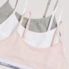 3er-Pack Unlined, kurze Bralettes aus Cotton Stretch für Mädchen 3er-Pack Unlined, kurze Bralettes aus Cotton Stretch für Mädchen