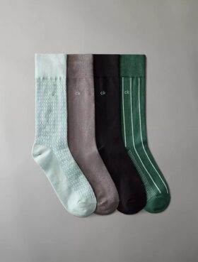 4er-Pack gekämmte Baumwoll-Socken für Kleider