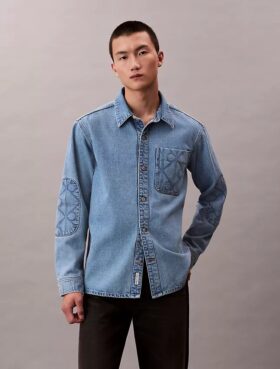 90er-Jahre-Emblem-Denim-Overshirt