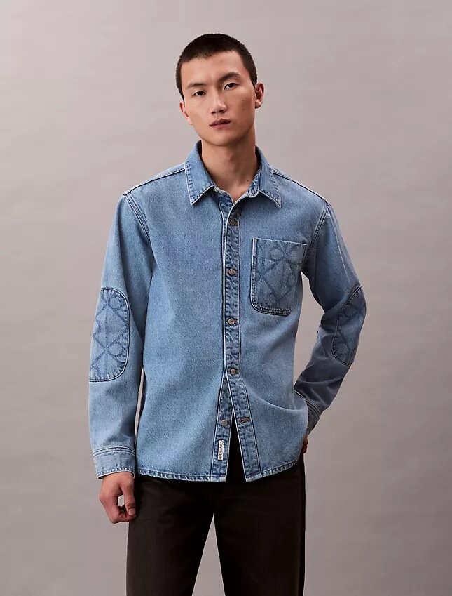 90er-Jahre-Emblem-Denim-Overshirt 90er-Jahre-Emblem-Denim-Overshirt