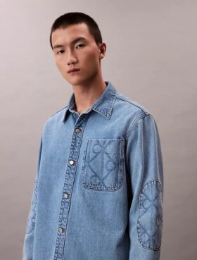 90er-Jahre-Emblem-Denim-Overshirt