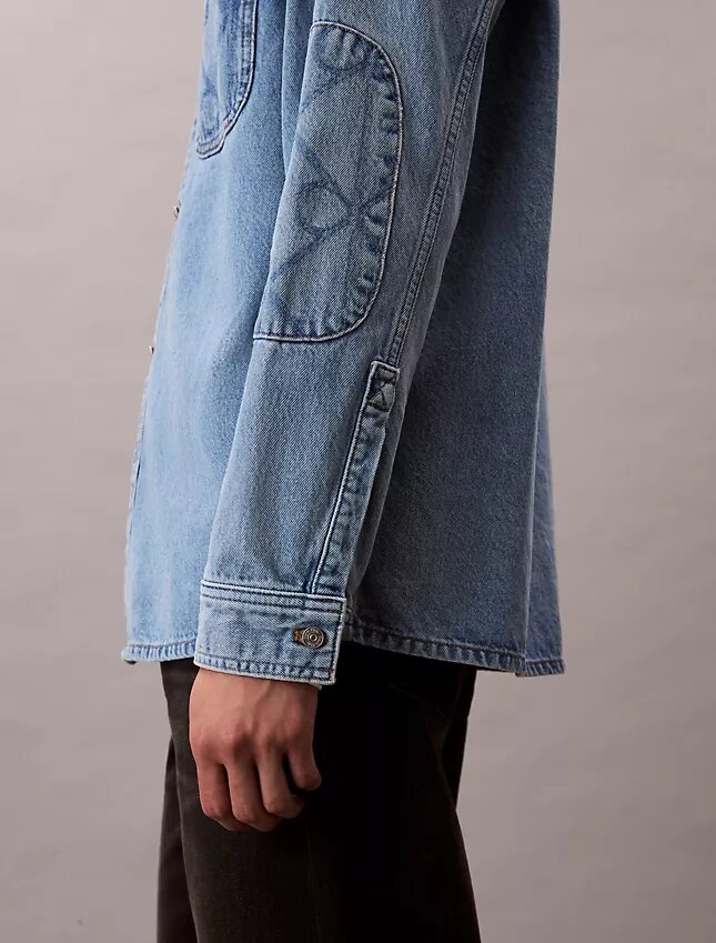 90er-Jahre-Emblem-Denim-Overshirt 90er-Jahre-Emblem-Denim-Overshirt