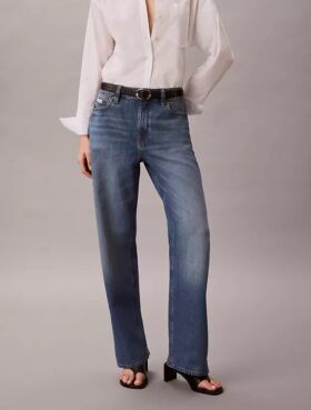 90s Straight Cotton Linen Jeans
