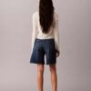 A-Linien-Denim-Jeansshorts mit umgeschlagenem Saum A-Linien-Denim-Jeansshorts mit umgeschlagenem Saum