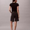 A-Linien-Denim-Jeansshorts mit umgeschlagenem Saum A-Linien-Denim-Jeansshorts mit umgeschlagenem Saum