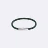 Abgeschrägtes Lederarmband mit ID-Plakette