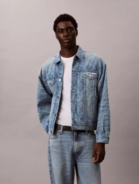 Allover-Monogram 90er-Jahre-Denim-Trucker Jacket
