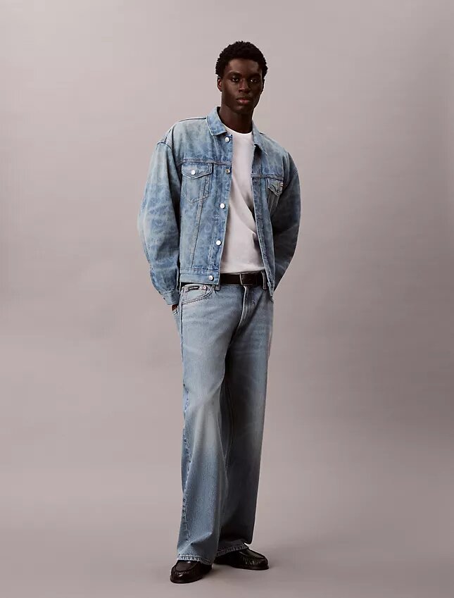 Allover-Monogram 90er-Jahre-Denim-Trucker Jacket Allover-Monogram 90er-Jahre-Denim-Trucker Jacket