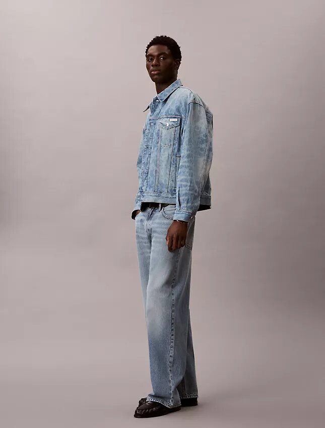 Allover-Monogram 90er-Jahre-Denim-Trucker Jacket Allover-Monogram 90er-Jahre-Denim-Trucker Jacket