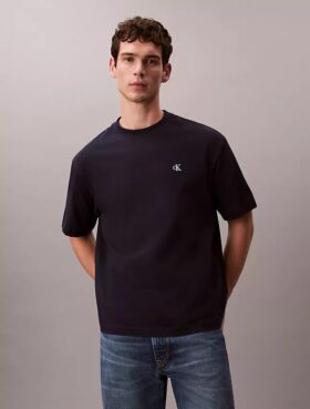 Archiv-Logo-T-Shirt mit Rundhalsausschnitt und lockerer Passform