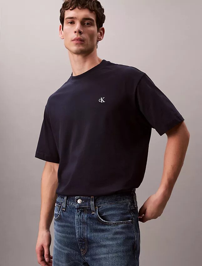 Archiv-Logo-T-Shirt mit Rundhalsausschnitt und lockerer Passform Archiv-Logo-T-Shirt mit Rundhalsausschnitt und lockerer Passform