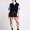 Asymmetrischer Minirock aus Denim