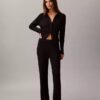 Ausgestellte Hose aus Lurex-Merinowollmischung