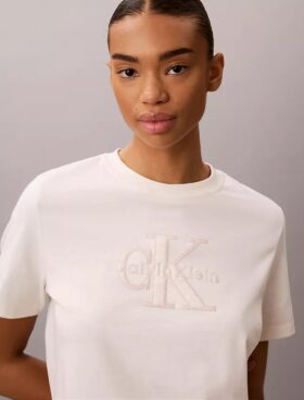 Baby-Frottee-T-Shirt mit „Monologo“-Aufdruck