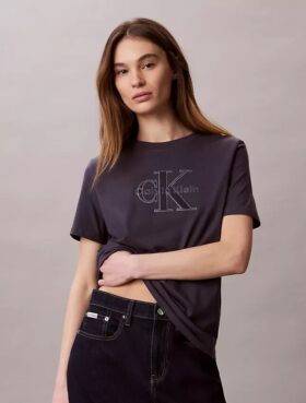 Baby-Frottee-T-Shirt mit „Monologo“-Aufdruck