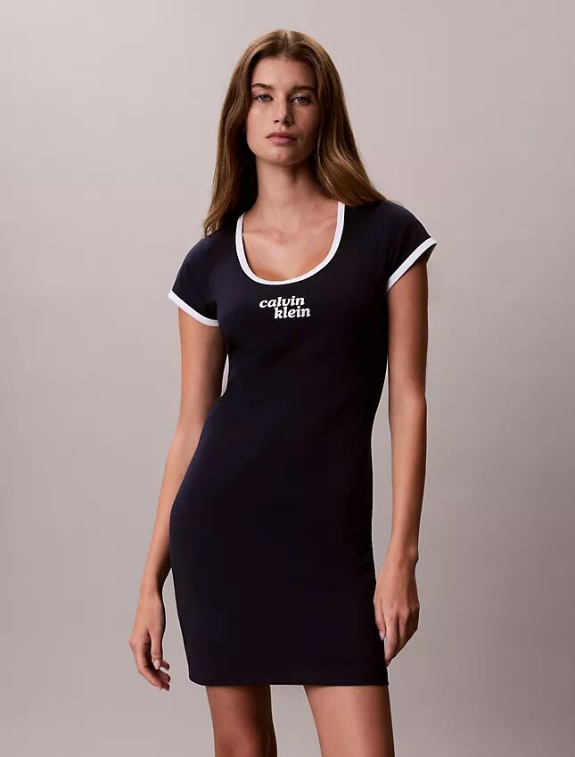 Baby-T-Shirt-Kleid mit Rundhalsausschnitt und 1989-Logo Baby-T-Shirt-Kleid mit Rundhalsausschnitt und 1989-Logo