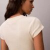 Baby-T-Shirt mit Monogram-Streifen und Rippstrick Baby-T-Shirt mit Monogram-Streifen und Rippstrick