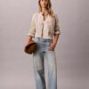 Baggy-Jeans mit niedrigem Bund und Logo Baggy-Jeans mit niedrigem Bund und Logo