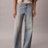 Baggy-Jeans mit niedrigem Bund und Logo Baggy-Jeans mit niedrigem Bund und Logo