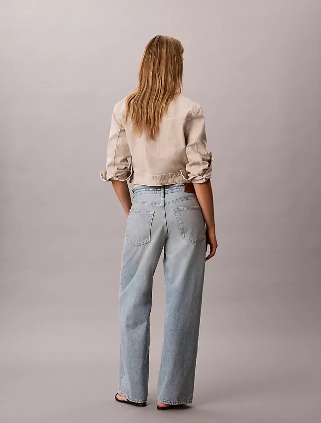 Baggy-Jeans mit niedrigem Bund und Logo Baggy-Jeans mit niedrigem Bund und Logo