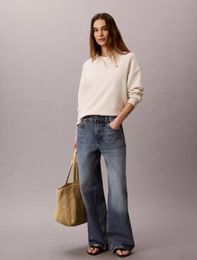 Baggy-Jeans mit niedriger Leibhöhe