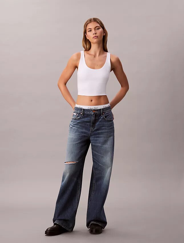 Baggy-Jeans mit niedriger Leibhöhe Baggy-Jeans mit niedriger Leibhöhe