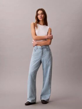 Baggy-Jeans mit niedriger Leibhöhe
