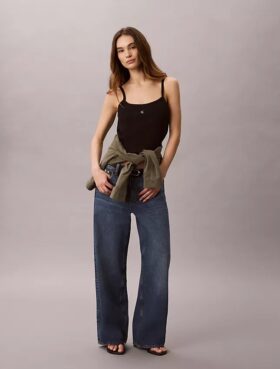 Baggy-Jeans mit niedriger Leibhöhe
