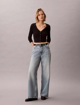 Baggy-Jeans mit niedriger Leibhöhe
